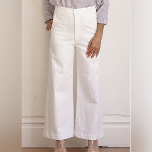 Women's High-Rise Wide Leg Pants in White